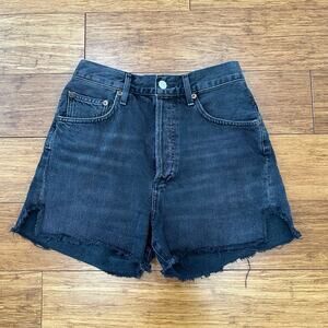 Agolde Dee Black Denim Shorts - Size 25